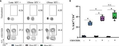 Leptin Promotes Greater Ki67 Expression in CD4+ T Cells From Obese Compared to Lean Persons Living With HIV